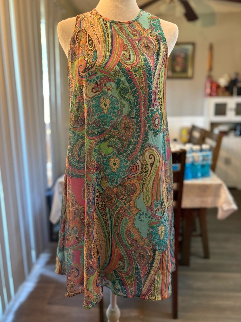 Tommy Hilfiger Multicolor Paisley Sleeveless Shift Dress Size 4